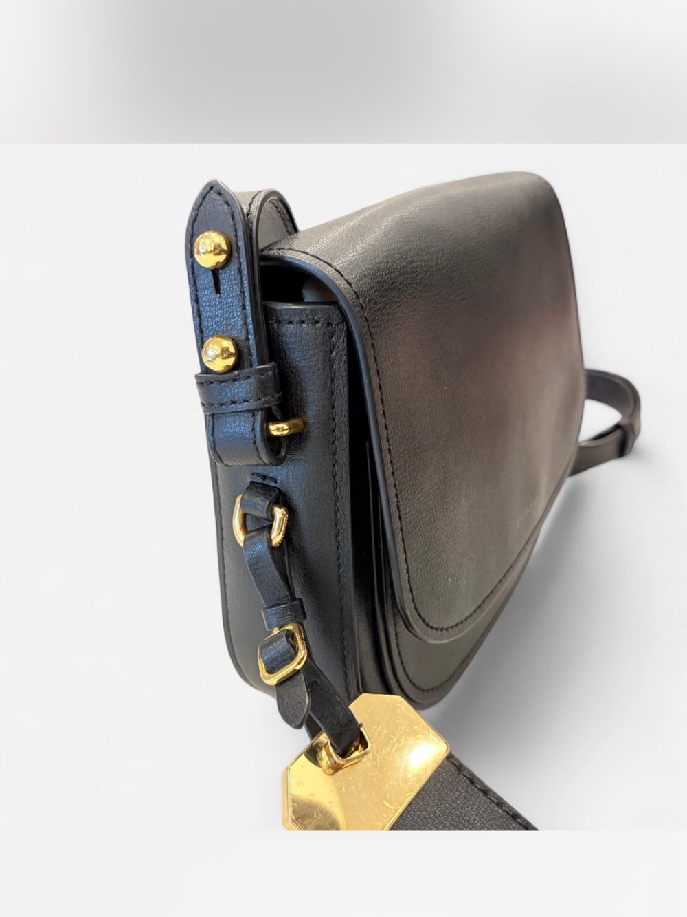 Marc Jacobs Black Leather Saddle Crossbody Bag - Picture 4 of 8